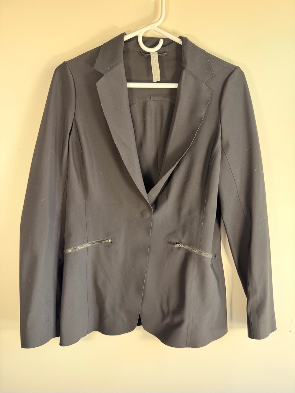Athleta Interstellar Blazer Jacket Black 4 EuroLuxe Stretch Travel Commute
